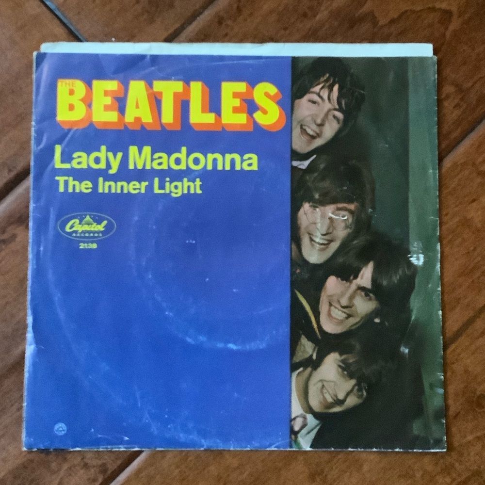 The Beatles Blue and Yellow 'Lady Madonna' Sleeve and Record